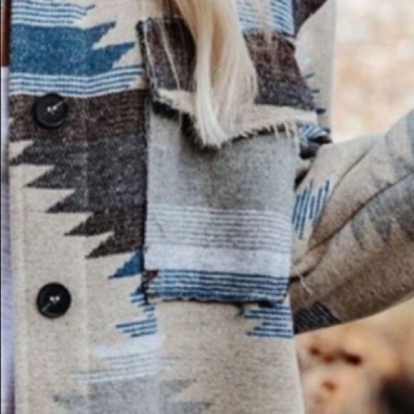 Distressed Aztec Shacket  - Picture 8 of 8